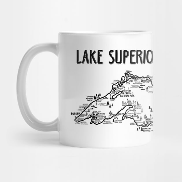 Lake Superior Map by fiberandgloss